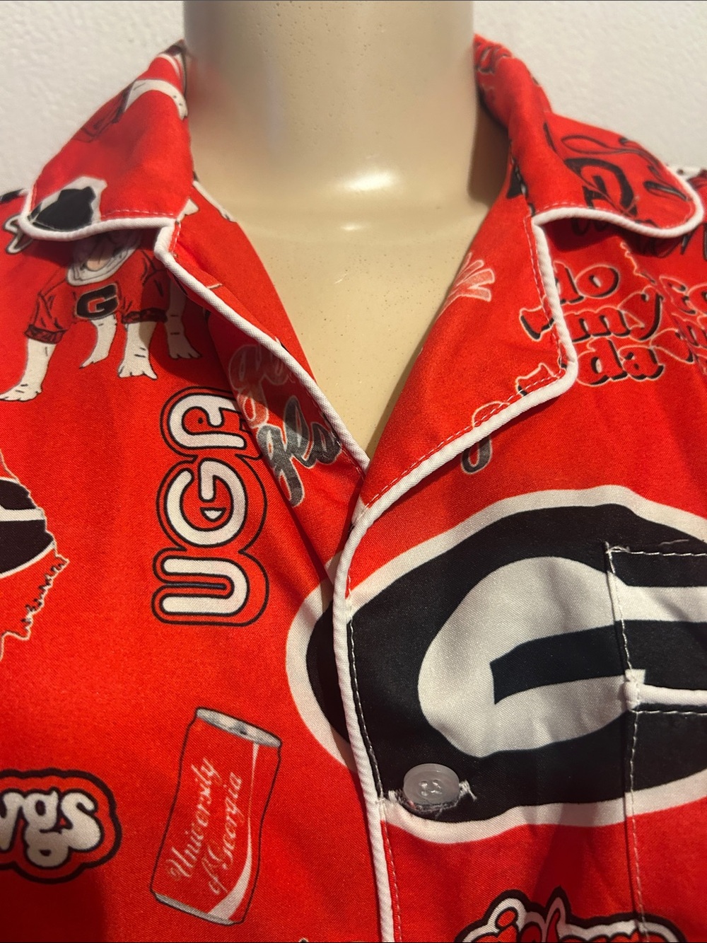 Georgia Bulldogs Red women’s Pajama Set - Collegiate Print - Picture 5 of 9